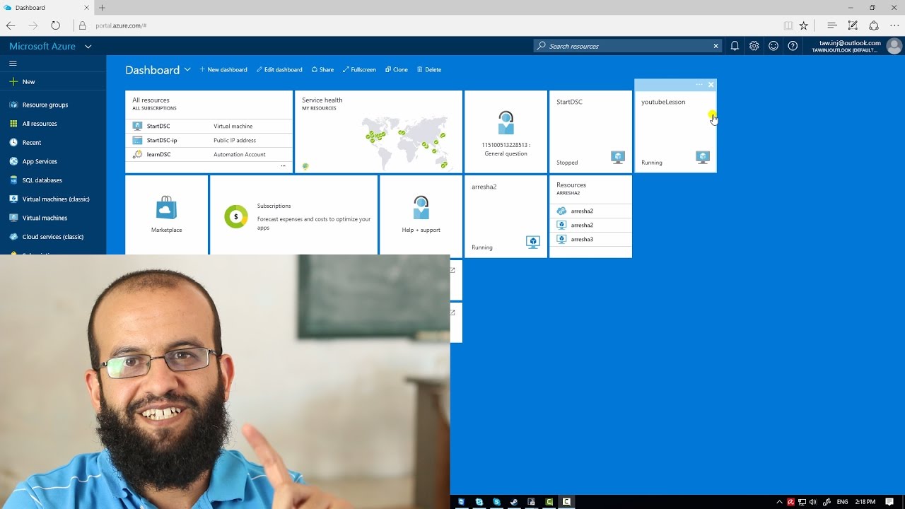ج1 مايكروسفت أزور - P1 - windows web server on Microsoft azure Resource Manager (ARM)