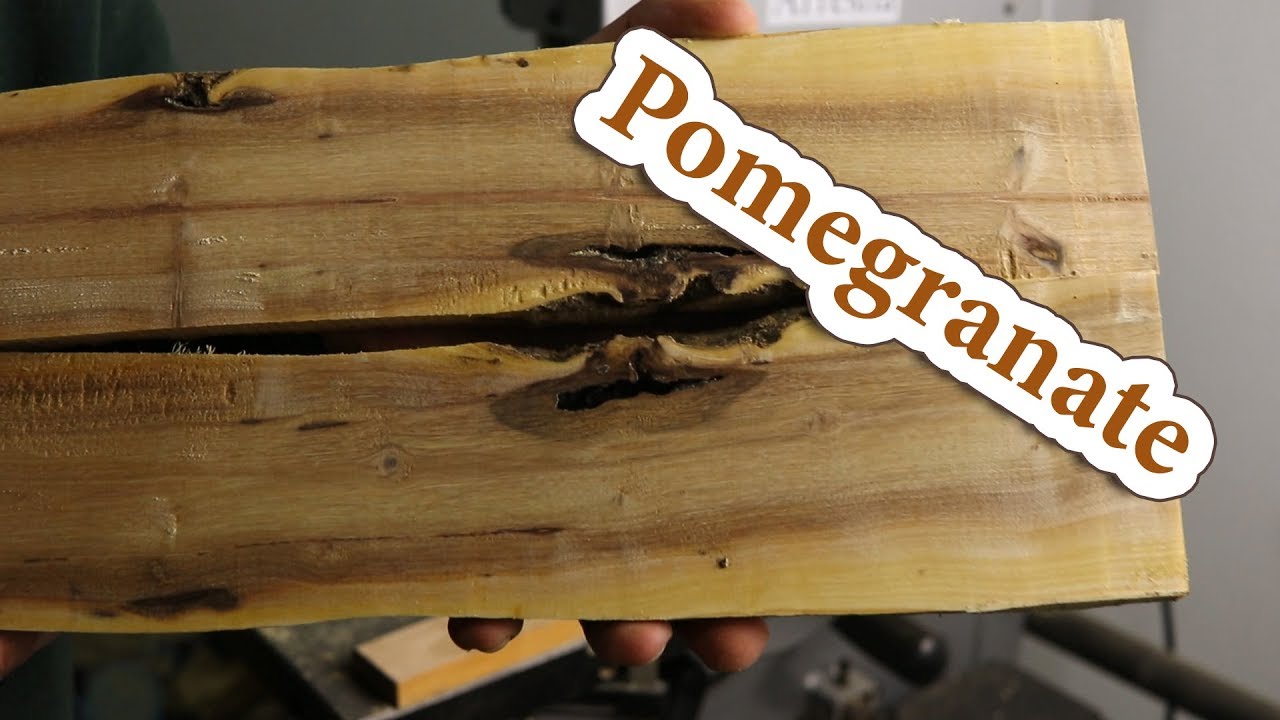 how Pomegranate Wood grain looks like? green pomegranate branch wood fibers