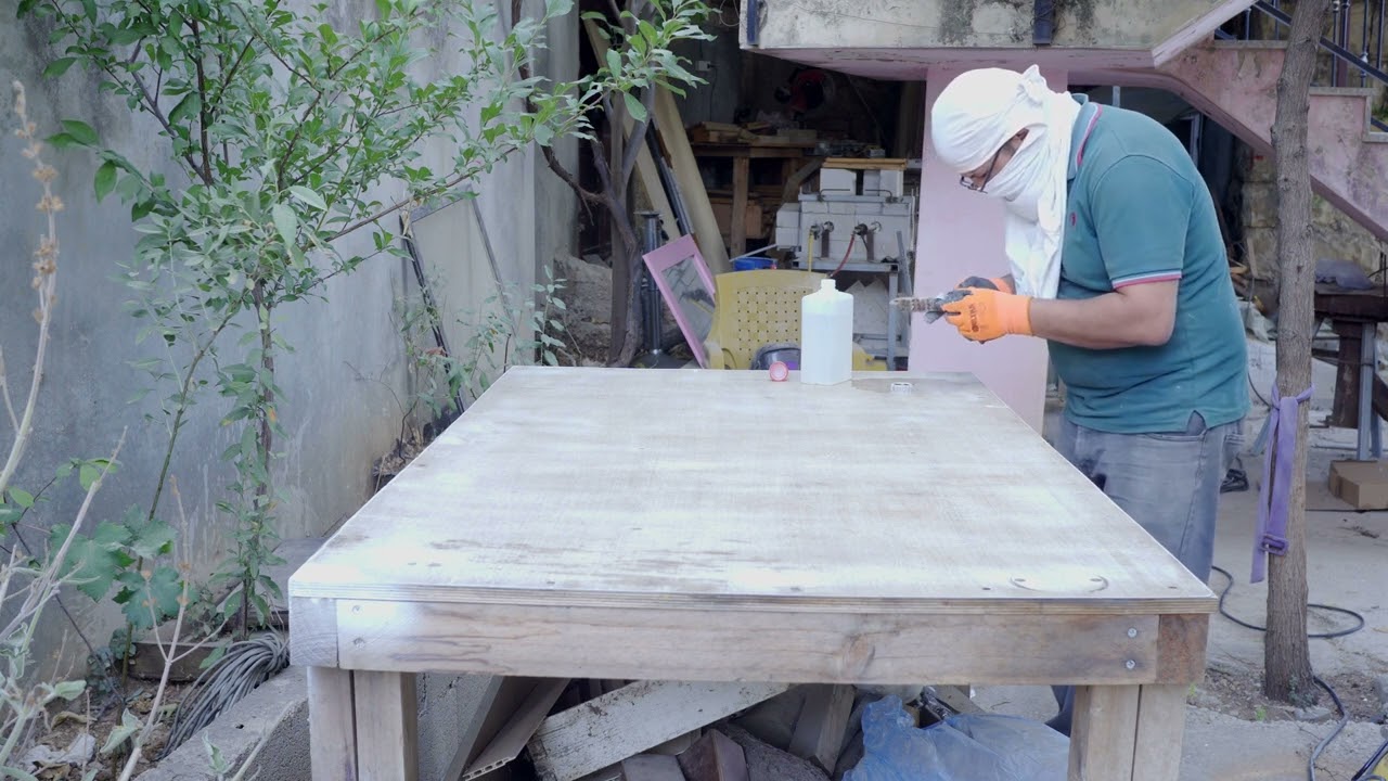 quick table top painting project to protect it from water. fixturing a vise